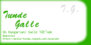 tunde galle business card